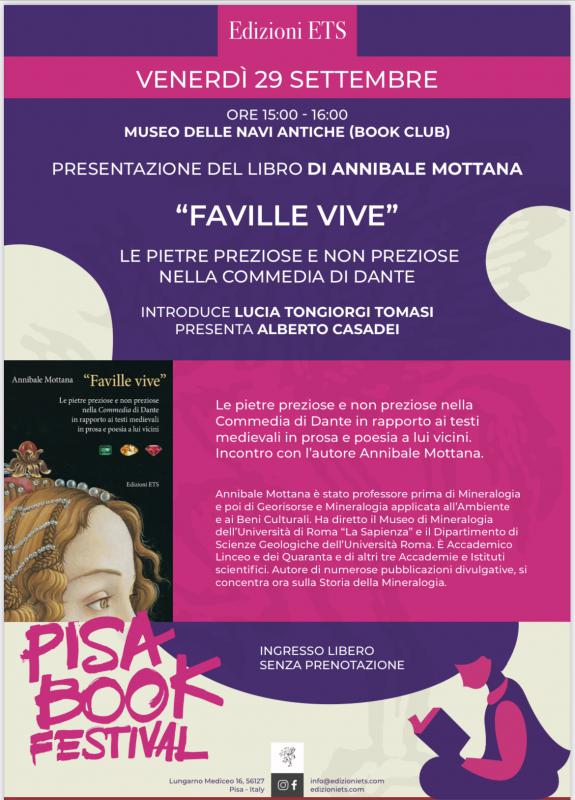 Pisa Book Festival 2023: LE PIETRE PREZIOSE E NON PREZIOSE NELLA COMMEDIA DI DANTE