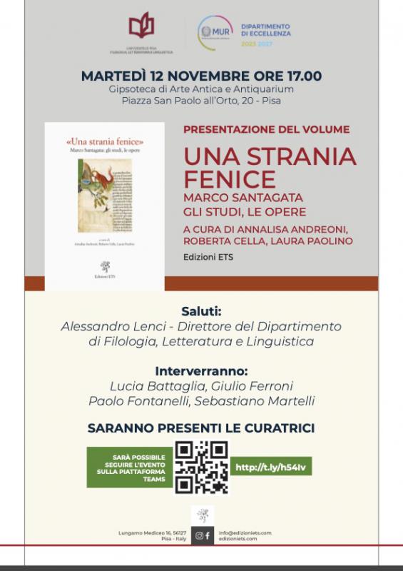 Presentazione del volume Una strania fenice