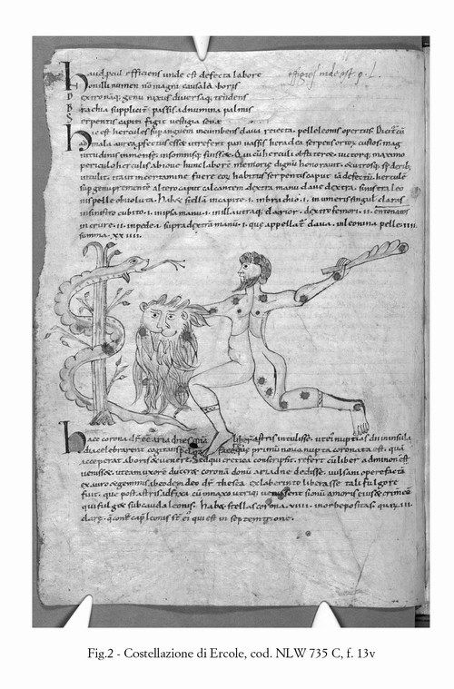 2/ - Fig.2 - Costellazione di Ercole, cod. NLW 735 C, f. 13v