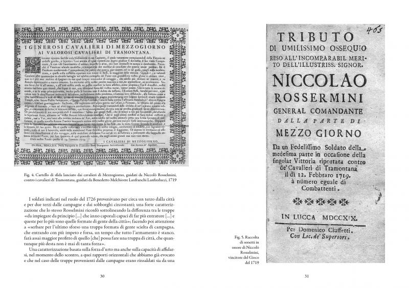 5/ - Instruzioni o sia metodo per la buona disciplina e regolamento degli uffiziali e combattenti al Gioco del Ponte di Pisa. (1726)